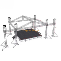 Outdoor Peak Roof Aluminum Stage Truss System 8x6x5m with Speaker Wings