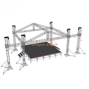 Outdoor Peak Roof Aluminum Stage Truss System 8x6x5m with Speaker Wings
