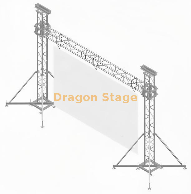 6x5m Aluminum Portable Hanging Display Led Truss for 20x10ft Led Screen