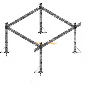 Concert Line Array Flat Roof Trusses Stage 40x30x20ft