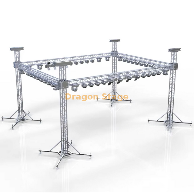 Outdoor Custom Base Plate Truss System for French Village Performance 10x10x4m