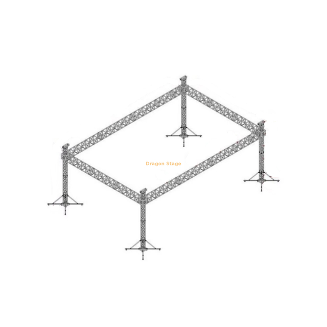 Portable Non Roof Aluminum Truss System Stage 60x40x26ft