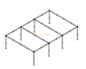 12x18x6m Aluminum Stage Lighting Truss System for Large Events