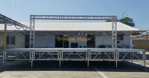 Portable Aluminum DJ Stage System with Lighting Backdrop Truss